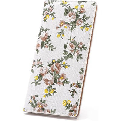 BEAFUP Leather Women Wallet RFID Slim Wallets for Women,Thin Ladies Credit Card Holder Bifold Billfold with 11 Card Slots & ID Window