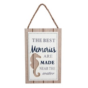 Beachcombers Cut Out Seahorse Sign 4.375 x 6.625 x 0.25 Inches. - 1 of 2