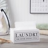 Farmlyn Creek Dryer Sheet Holder for Laundry Room Organization, Farmhouse-Style Decor, Dryer Sheet Box Cover, Holds 120 Sheets, White, 8x5x4 In - 2 of 4