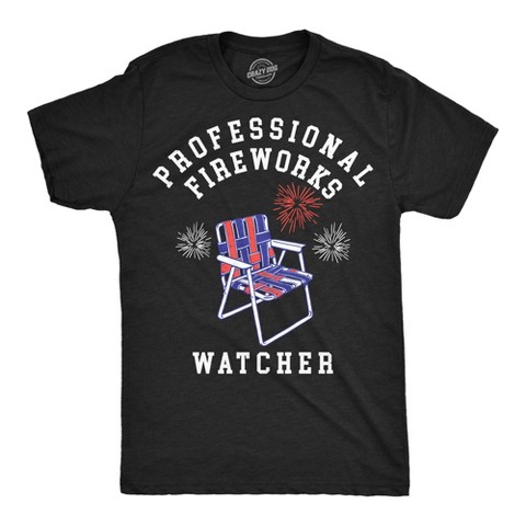 Мужские футболки Crazy Dog T-Shirts, Inc. Mens Funny T Shirts Professional Fireworks Watcher Sarcastic Fourth Of July Tee For Men - Crazy Dog Men's T Shirt For Fourth Of July Black XXL