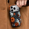 HTUTWOO Halloween iPhone 17/Pro/Pro Max/Air Phone Cases, 3D Clay Effect Flowers and Pumpkins Case, Ghost Magnetic Phone Case - 3 of 4