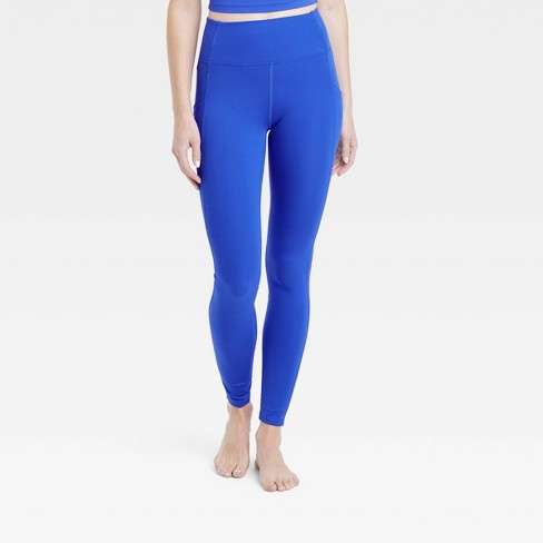 Women's Brushed Sculpt High-Rise Pocketed Leggings - All In Motion™ Dark  Blue XS