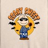 Women's - Peanuts - Scary Sweet Lightweight French Terry Wide Neck Long Sleeve Shirt - 2 of 4