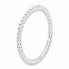 Black Bow Jewelry 1.5mm Rhodium Plated Sterling Silver Stackable Beaded Band - 3 of 4
