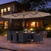 Tangkula 11 PCS Patio Dining Set w/ 15ft Double-Sided Patio Umbrella (Base Included) - 2 of 4