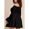 ELOQUII Off The Shoulder Lace Top - 3 of 4