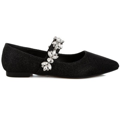 Flavia Diamante Brooch Glitter Women Ballerinas