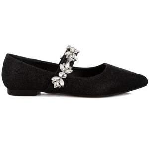 Flavia Diamante Brooch Glitter Women Ballerinas - 1 of 4
