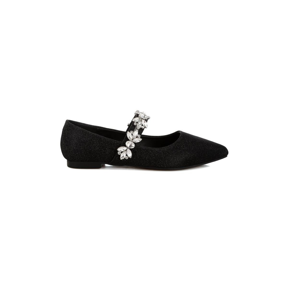Обувь Rag & Co Womens Flavia Diamante Brooch Glitter Ballerinas 6 — фото 2