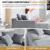 KWPZQEB 67" Chaise Lounge Chair, Corduroy Boneless Sofa with & 3 Pillows, Oversized Deep Seat Sleeper Sofa Bed for Living Room, Bedroom - 4 of 4