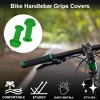 Unique Bargains Bike Handlebar Grips Covers 3.74" Green 1 Pair - 2 of 4
