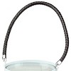 Northlight 18" Clear Glass Pillar Candle Lantern with White Metal Frame - 2 of 4