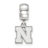 Black Bow Jewelry Sterling Silver Nebraska Cornhuskers NCAA Bead Charm - 2 of 4