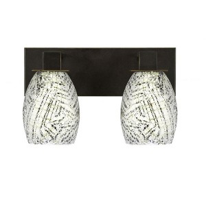 Toltec Lighting Apollo 2 - Light Vanity in  Dark Granite with 5" Natural Fusion Shade - 1 of 1
