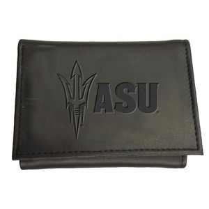 Evergreen NCAA Arizona State Sun Devils Black Leather Trifold Wallet Officially Licensed with Gift Box - 1 of 1