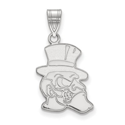 Black Bow Jewelry 14k White Gold Wake Forest Demon Deacons NCAA Large Pendant