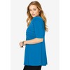 Jessica London Women's Plus Size Stretch Knit Pleated Tunic - 4 of 4