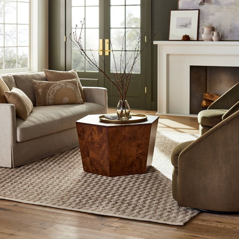 Checkered Stripe Rug Brown - Threshold™ designed with Studio McGee, 3 of 6