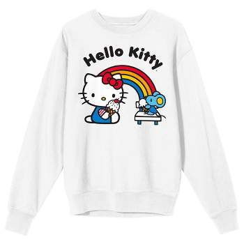 Hello Kitty Ice Cream Party Juniors White Long Sleeve Shirt