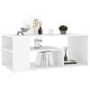 vidaXL Coffee Table White Engineered Wood Side Sofa Tea Couch Table Furniture - 2 of 4