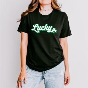 Simply Sage Market Lucky Outline Short Sleeve Tee - 1 of 4