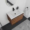 Floating Bathroom Vanity With Ceramics Countertop Sink, Wall Mounted 2 Doors Bathroom Storage Cabinet Set - 3 of 4