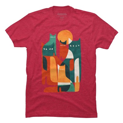 Men's Design By Humans Cat Cat Cat By radiomode T-Shirt