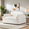 50*43" Oversized Chenille Single Sofa Chair,Wide and Deep Seat Accent Chair,Modern Upholstered Comfy Armchair with Pillows - Leovsnove - 2 of 4