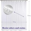 Epica Heavy-Duty Vinyl Shower Curtain Liner 72"x72" White, Waterproof Mildew-Resistant & Durable - 4 of 4