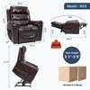 ChicFurnit Living Room Chair Arm Accent Chair Power Recliner with Dual Motor Lift Assist Massage Vibration Cup Holder, 30.31"*25.59"*22.04" - 3 of 4