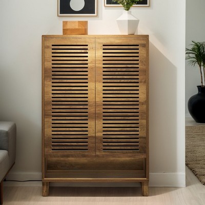 Hommoo 7 Tier Shoe Cabinet with Louvered Doors