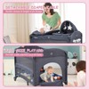 5-in-1 Pack and Play Bedside Sleeper - Bassinet, Diaper Changer & Hanging Toy Included - Portable Crib Nursery Center for Newborns to Toddlers - 3 of 4