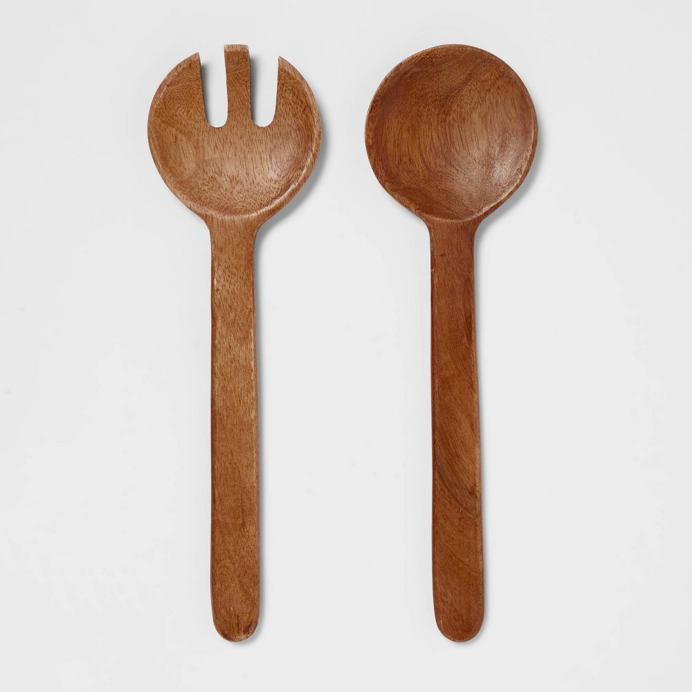 2pk Wood Serving Utensil Set - Thresholdâ„¢