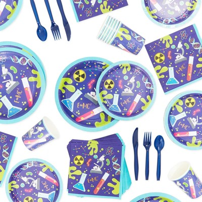 147-Piece Pastel Rainbow Party Decorations, Tie Dye Plates And