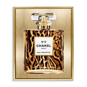 Stupell Industries Wildlife Pattern Perfume Black Framed Floater Canvas Wall Art - 1 of 4