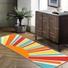 Washable Modern Colorful Rug Non Slip Low Pile Rug Soft Sun Accent Throw Floor Cover Foldable Indoor Carpet for Living Room Bedroom Playroom - 3 of 4