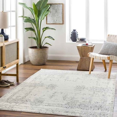 Glenview Manor Cream and Gray Rectangular Area Rug 2'2" x 3'9"