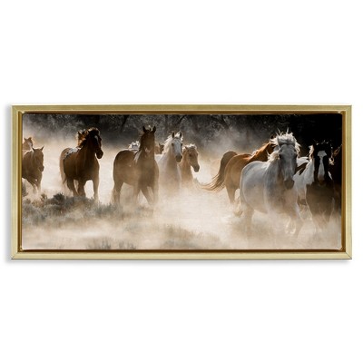 Stupell Industries Striking Horse Herd Galloping, 25" x 11"
