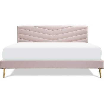 Sidney Upholstered Platform Bed - Adore Decor