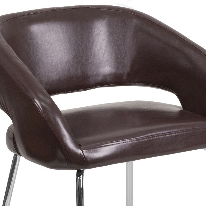 Flash Furniture Fusion Series Contemporary LeatherSoft Side Reception Chair with Chrome Legs, 5 of 11