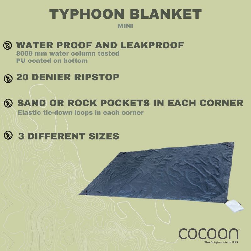 COCOON - Premium - Typhoon Waterproof Blanket Mini - Midnight Blue, 3 of 4