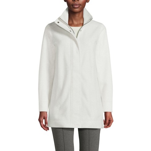 Lands' End Women's Luxe Fleece Coat - Large - Bright Gray Heather : Target