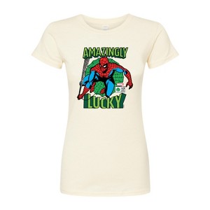 Women's - Marvel - St. Patrick's Day Amazingly Lucky Juniors Fitted Graphic T-Shirt - 1 of 3