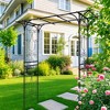 Aghana Digitals Galvanized Metal Garden Arch Arbor - 80.3"x20.47"x81.1" Climbing Plant Support - 3 of 4