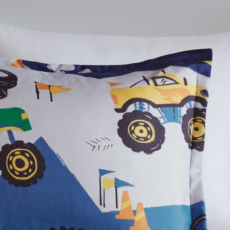 Landon Reversible Monster Truck Print Kids' Comforter Set - Mi Zone, 5 of 11