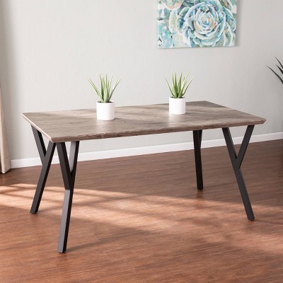 Tifchan Contemporary Dining Table Brown/Black - Aiden Lane