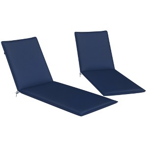 Outsunny Outdoor Lounge Chair Cushion Set of 2, Foldable Patio Chaise Lounge Cushion Set, 76" x 23" - 1 of 4