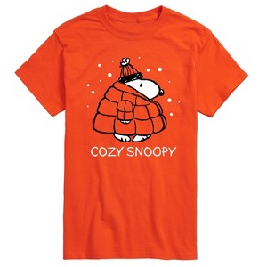 Men's - Peanuts - Cozy Snoopy Short Sleeve Graphic T-Shirt - 1 of 4