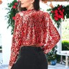 Anna-Kaci Women's Sequin Bedazzled Long Sleeve Bolero - 3 of 4