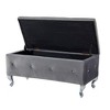 NicBex Ottoman with Storage Bench Storage Organizer Ottoman End of Bed Tufted Storage Benches Footrest With Crystal Buttons for Bedroom - 3 of 4